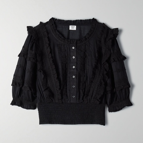 Aritzia Tops - Aritzia Sunday Best Peace Top in Size S Black